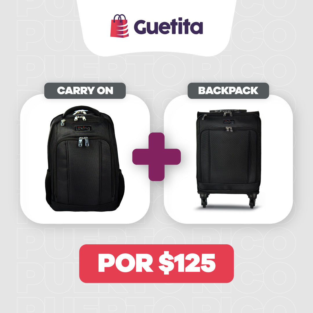 Carry On + Backpack por $125