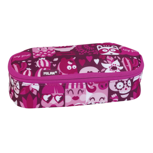 MILAN Fabric Pencil Pouch Hey Girl Pink