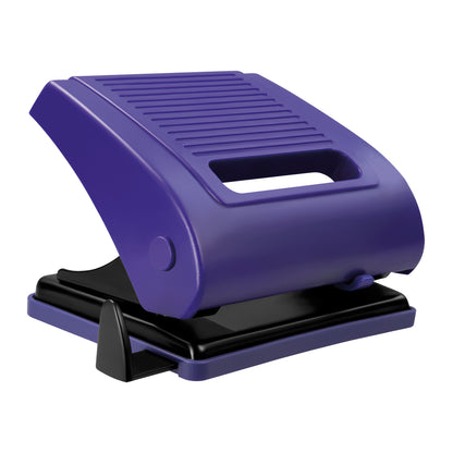 Perforadora manual de 2 agujeros MILAN, capacidad para 15 hojas, azul