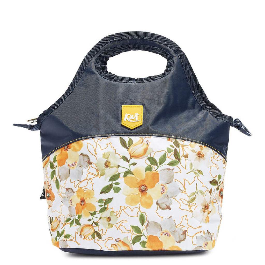 Norma Kiut Yellow Flower Thermal Fabric Lunch Bag Multicolor