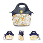 Norma Kiut Yellow Flower Thermal Fabric Lunch Bag Multicolor
