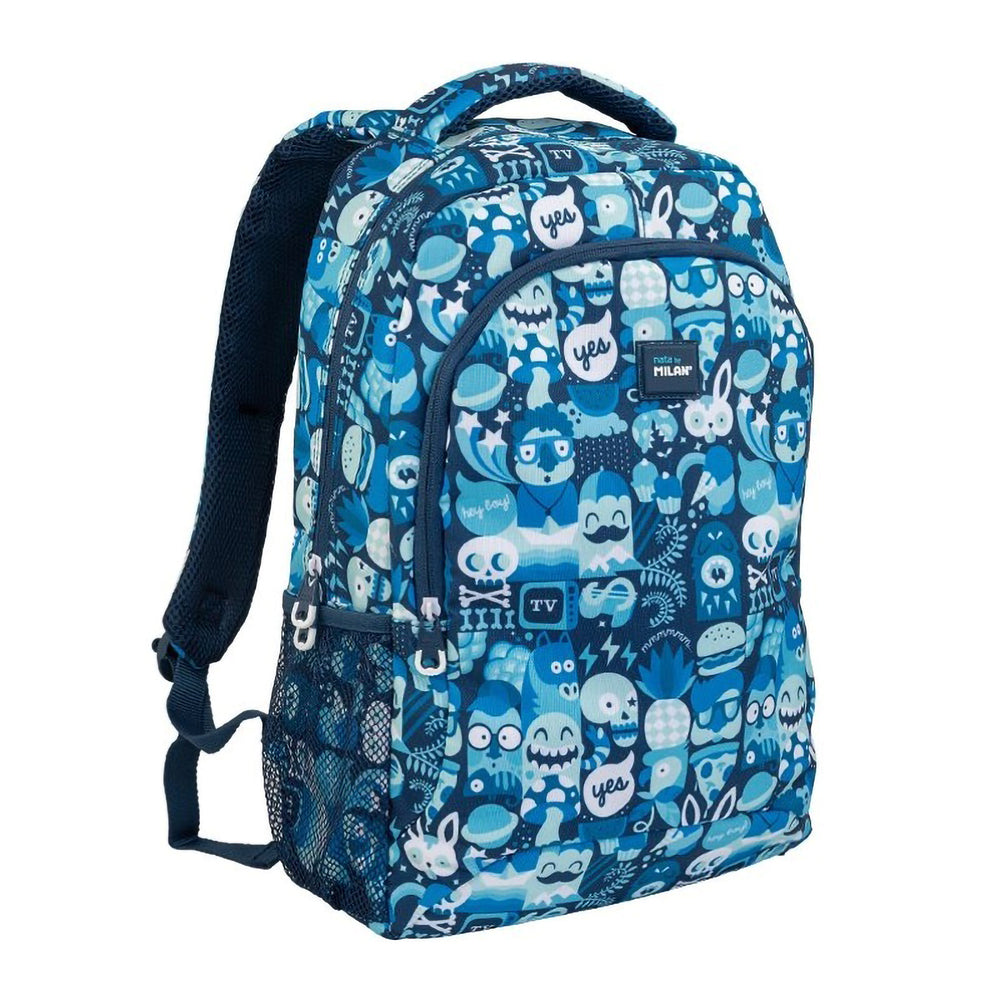 MILAN Large Backpack Hey Boy Blue