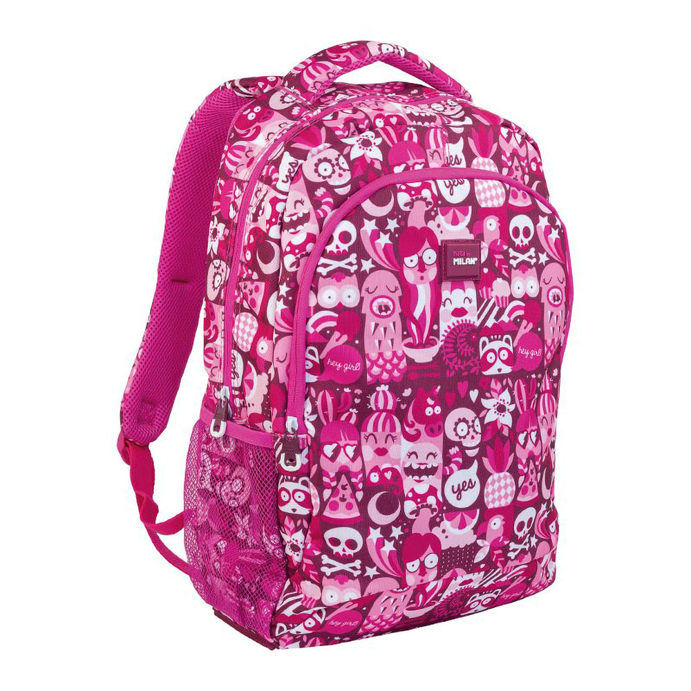 MILAN Large Backpack Hey Girl Pink