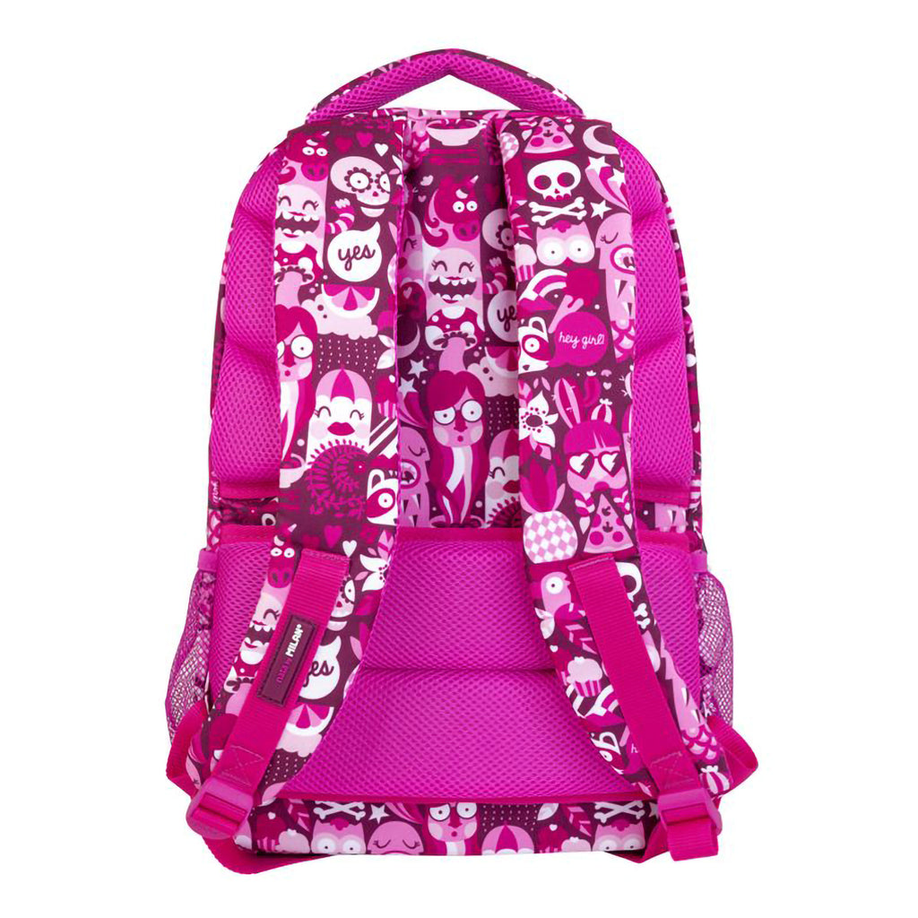 MILAN Mochila Grande Hey Girl Rosa