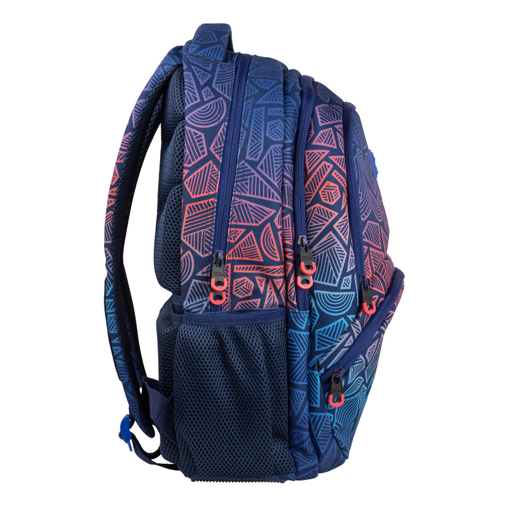 Mochila Grande MILAN Fit Azul-Rojo Multicolor