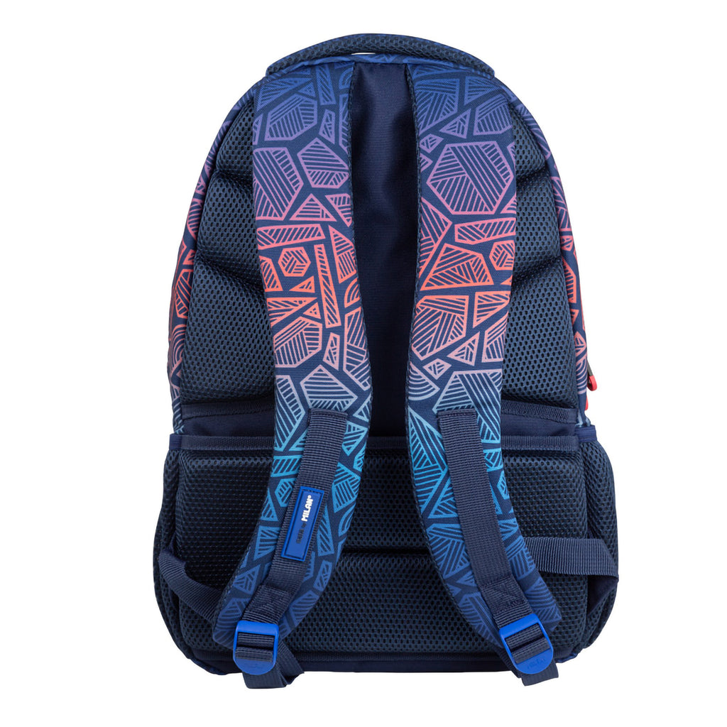 Mochila Grande MILAN Fit Azul-Rojo Multicolor