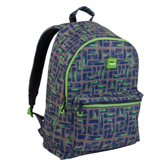 MILAN Large Backpack Maze Grey-Green Multicolor