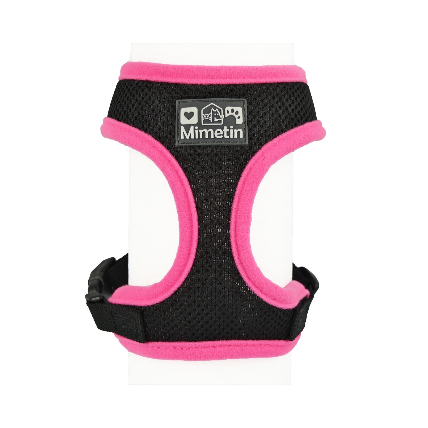 Mimetin Soft Pet Harness with Leash Adjustable Walking Pet Harness, Pink, S (14" to 19" Chest Size) 2 Piece Set