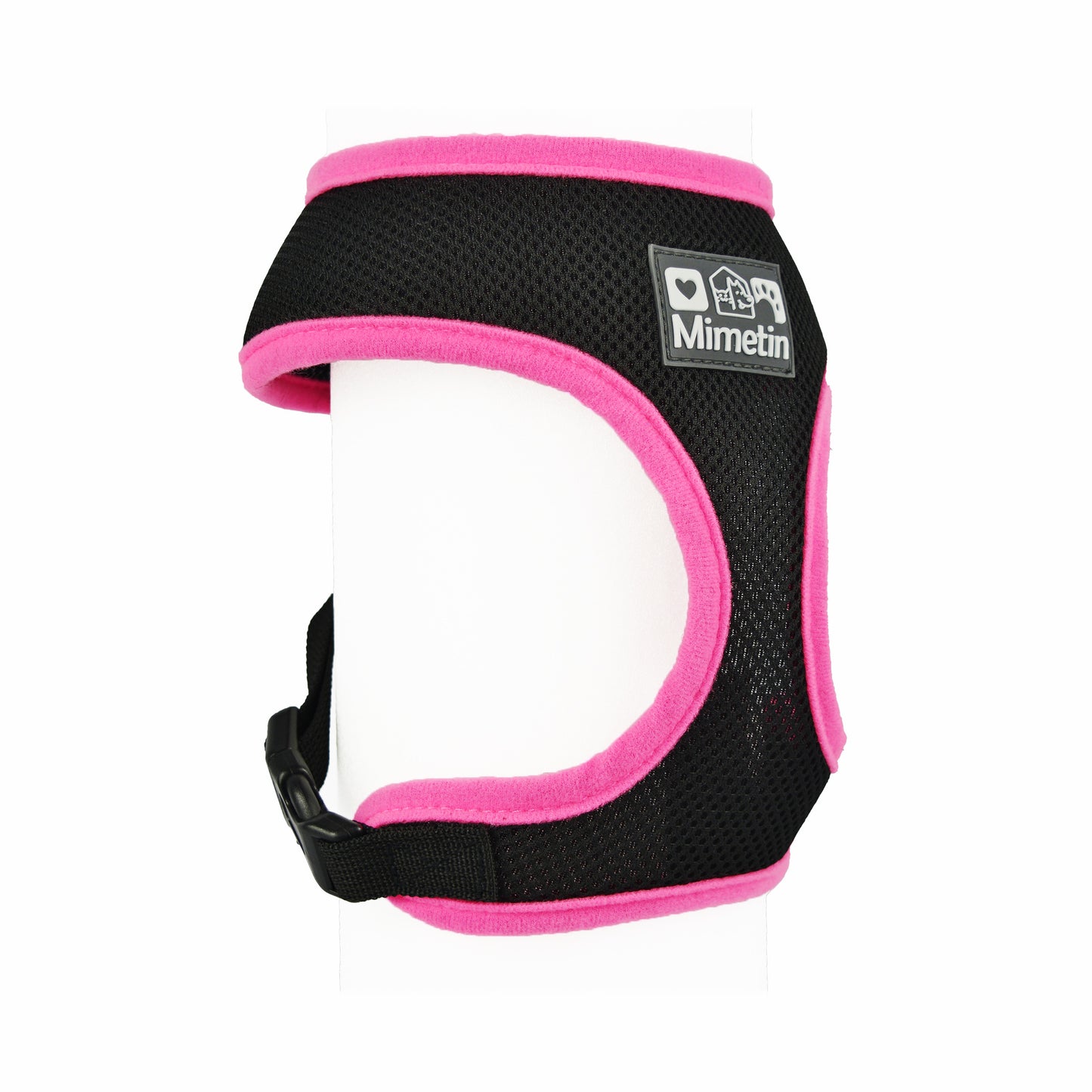 Mimetin Soft Pet Harness Adjustable Walking Pet Harness, Pink, M (16" to 24" Chest Size)