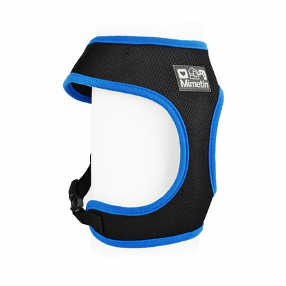 Mimetin Soft Pet Harness Adjustable Walking Pet Harness, Blue, L (20" to 30" Chest Size)