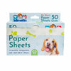 Mimetin Hojas de papel de desecho para mascotas compostables con caja dispensadora, 50 unidades