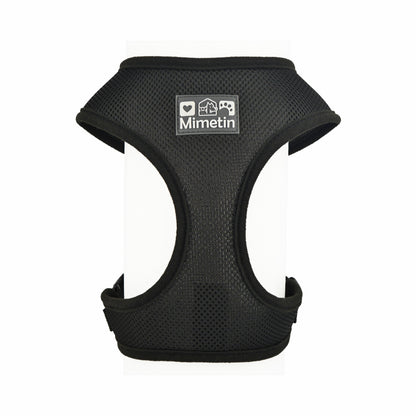 Mimetin Arnés Suave con Correa Ajustable para Pasear a tu oerro color negro , M (16 «a 24» de tamaño del pecho) 2 Piece Set