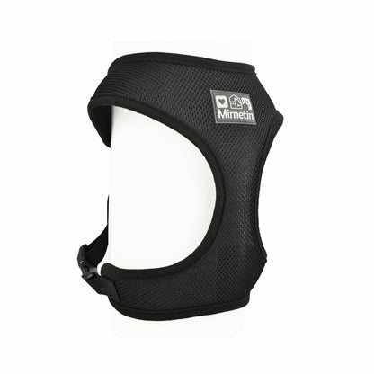 Mimetin Arnés Suave con Correa Ajustable para Pasear a tu oerro color negro , M (16 «a 24» de tamaño del pecho) 2 Piece Set