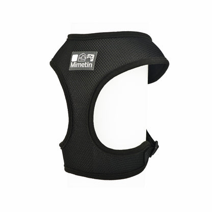 Mimetin Arnés Suave con Correa Ajustable para Pasear a tu oerro color negro , M (16 «a 24» de tamaño del pecho) 2 Piece Set