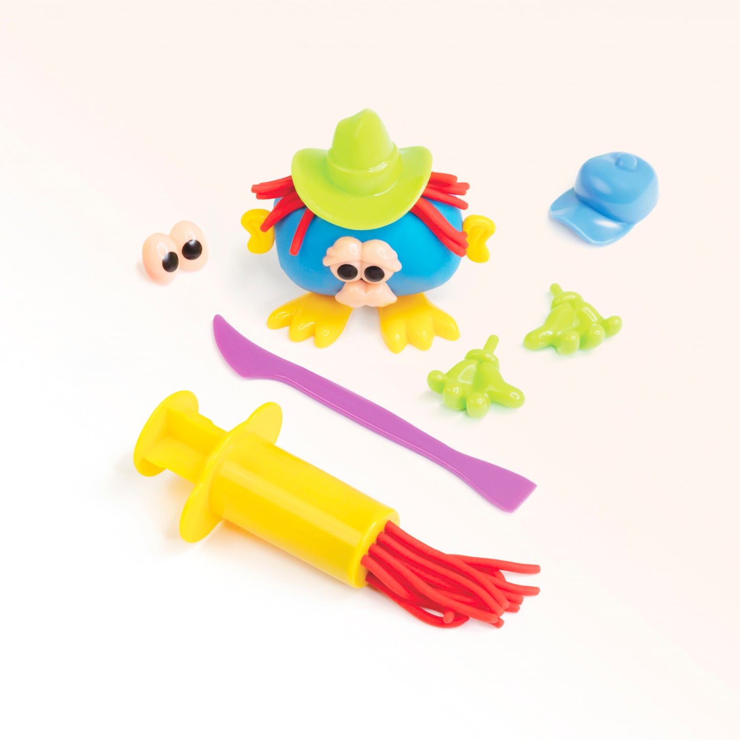 MILAN Soft Dough with Tools Happy Faces Play Dough Set - 4 Color (29 Piece) Multicolor