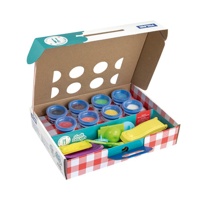 MILAN Juego de masa blanda con herramientas para cocinar, 8 colores (11 piezas), multicolor