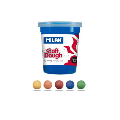 MILAN Glitter Soft Dough- 5 Colores Multicolor