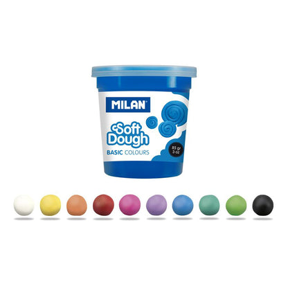 MILAN Soft Dough Colores Básicos - 10 Colores Multicolor