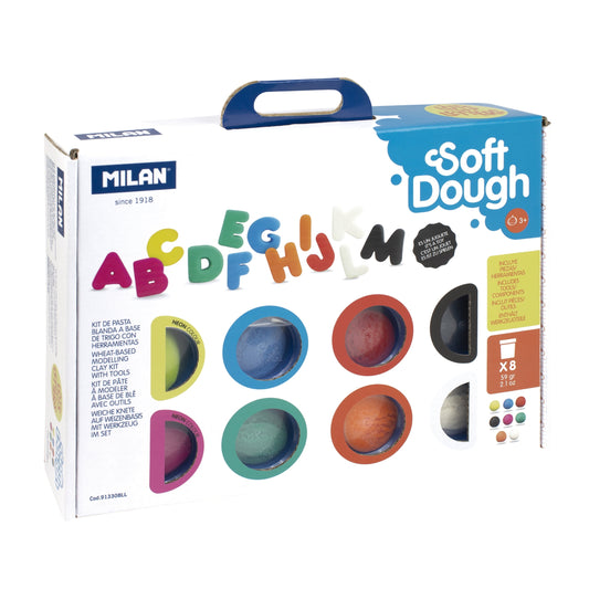 MILAN Soft Dough with Tools Lots of Letters Play Dough Set - 8 Color (29 Piece) Multicolor